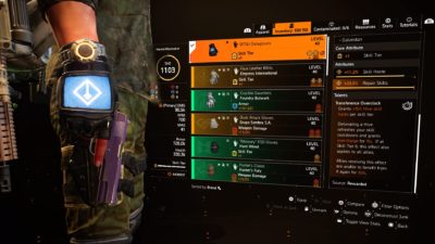 The Division 2 BTSU DATA Gloves