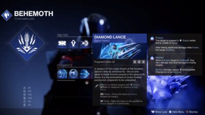 Destiny 2 Titan Diamond Lance