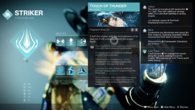 Destiny 2 Titan Touch of Thunder