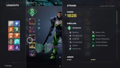 Destiny 2 Titan Strand Build (The Berserker) Details 3